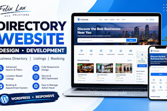 build a professional directory website, business listing or directory website