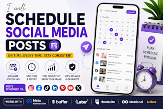 schedule social media posts on instagram facebook tiktok and linkedin