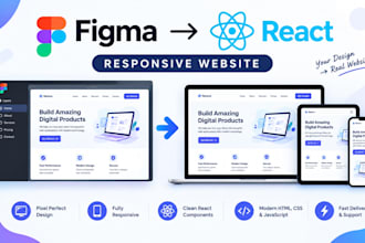 convert figma to react responsive website