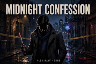 create custom thriller and crime book cover illustration