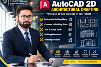 draft 2d autocad architectural and structural drawings
