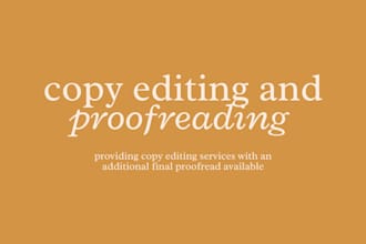 copy edit your novel