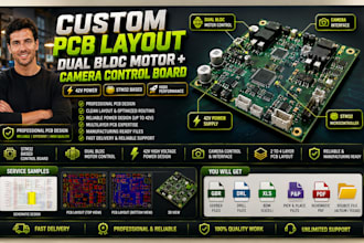 design custom pcb layout for stm32, bldc motor control and camera boards