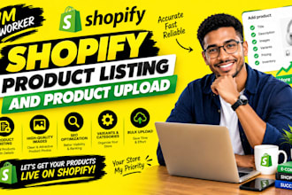 professional shopify product listing and product upload