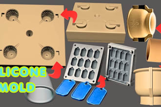 3d cad mold silicone mold resin plastic injection casting mold print ready stl