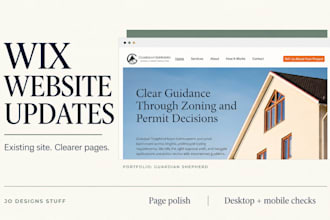 update and polish your existing wix business website