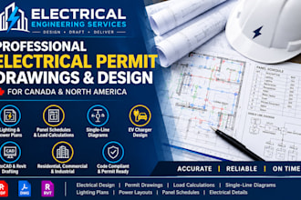 provide professional electrical permit drawings for canada and north america