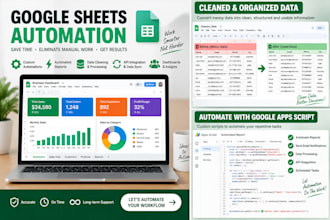 automate google sheets and create dashboards