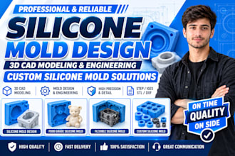 design custom 3d silicone molds for casting and 3d printing ad for 3d modelling