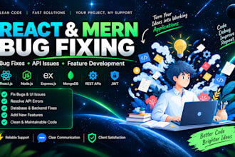 fix bugs and add features to your react or mern website