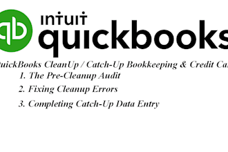 do reconcile and cleanup of credit card and bank account