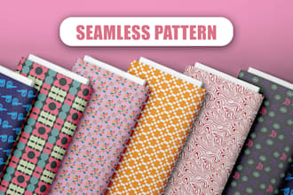 create seamless pattern design for fabric and products