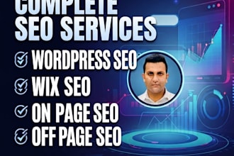 do complete monthly SEO service for wordpress and wix website optimization