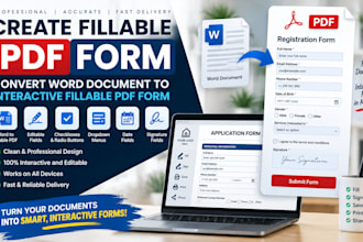 create fillable PDF from convert word document to interactive fillable PDF form