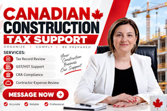 prepare gst hst t5018 and cra tax records for canadian contractors
