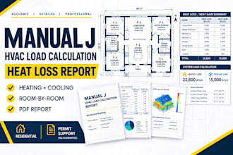 do manual j heat loss and hvac load calculation report