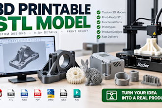 create a 3d printable stl model for 3d printing