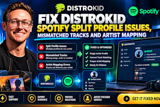 fix distrokid spotify split profile issues, mismatched tracks and artist mapping