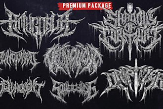 design you a brutal death metal, slamming, deathcore logo