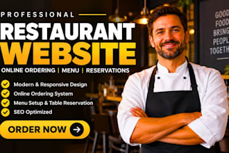 build restaurant website cafe website bakery website with online ordering system