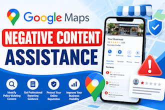 remove negative harmful google maps content links