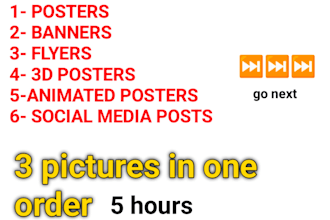 design professional posters, flyers, banners, 3 in one order