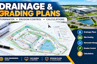 design drainage, grading and erosion control plans with calculations