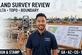 review, sign and stamp land surveyor, alta and topographic in ga, az, co and tn