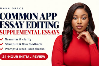 edit and proofread your common app and supplemental essays in 24 hours