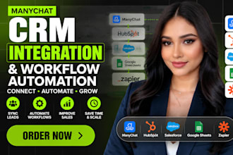 integrate manychat with CRM platforms and business tools