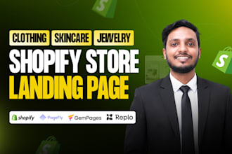 do clothing shopify store and landing page with gempages pagefly