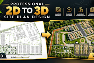 design a 2d site plan, plot plan, landscape plan or property map