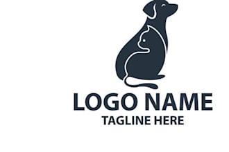 design animal pet dog and cat logo