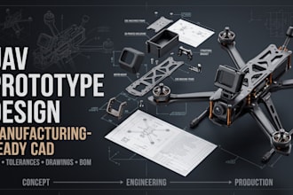 design uav fpv quad drone prototype manufacturing ready