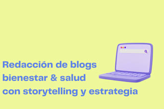 escribiré artículos de blog sobre salud y bienestar