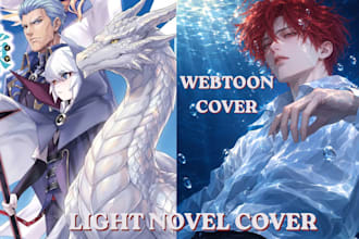 draw professional anime and light novel book cover illustrations