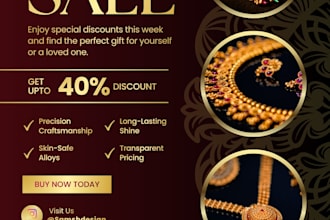 design elegant social media posts and sale banners