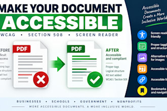 make your PDF accessible for screen readers, wcag and section 508