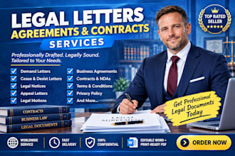draft legal contracts agreements documents and legal letters