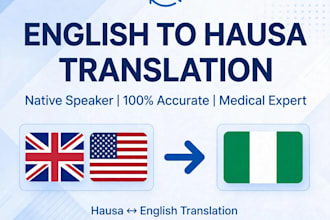 translate english to hausa and hausa to english professionally