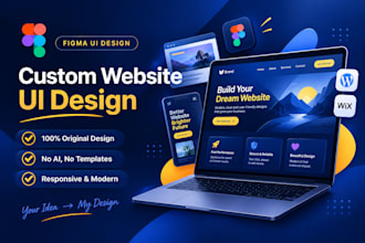 design a modern custom website UI in figma