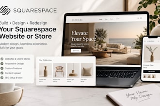 build, design or redesign squarespace website, squarespace store, squarespace