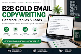 write personalized b2b cold emails and follow up sequences