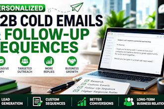 write b2b cold emails and sales follow up sequences