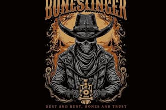 design high quality rugged vintage skull timber logo with custom illustration