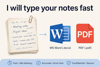 convert handwritten notes to digital typed document and pdf