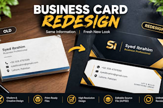 redesign, recreate business card