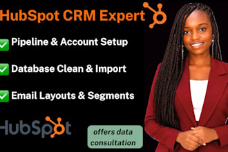 be your hubspot CRM manager, setup pipelines, and clean data
