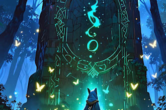 create a stunning magic fantasy book cover