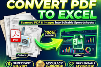 convert scanned PDF and images into editable excel spreadsheets